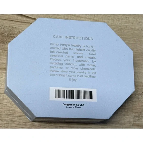 NWT Bomb Party Jewelry Rose Quartz Cubic Zirconia Pendant Necklace - Picture 10 of 10